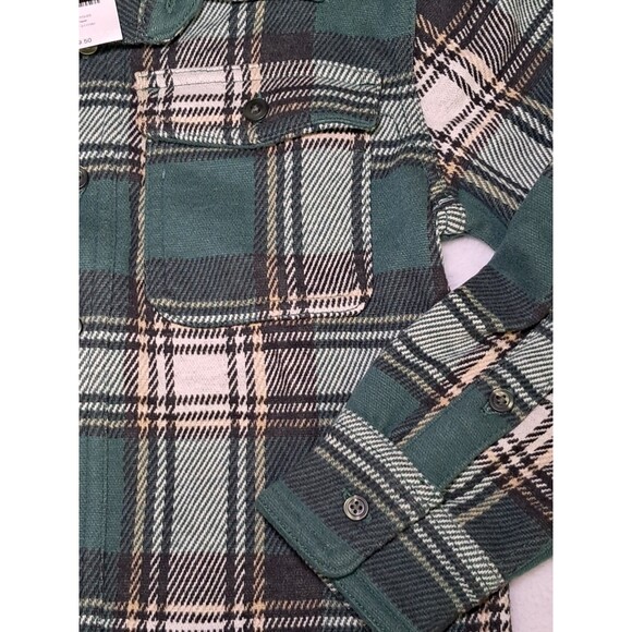 Crewcuts Kids' Long-Sleeve Seaboard Soft-Knit Shirt Plaid Green CB996 Size 6 NWT - Picture 5 of 9